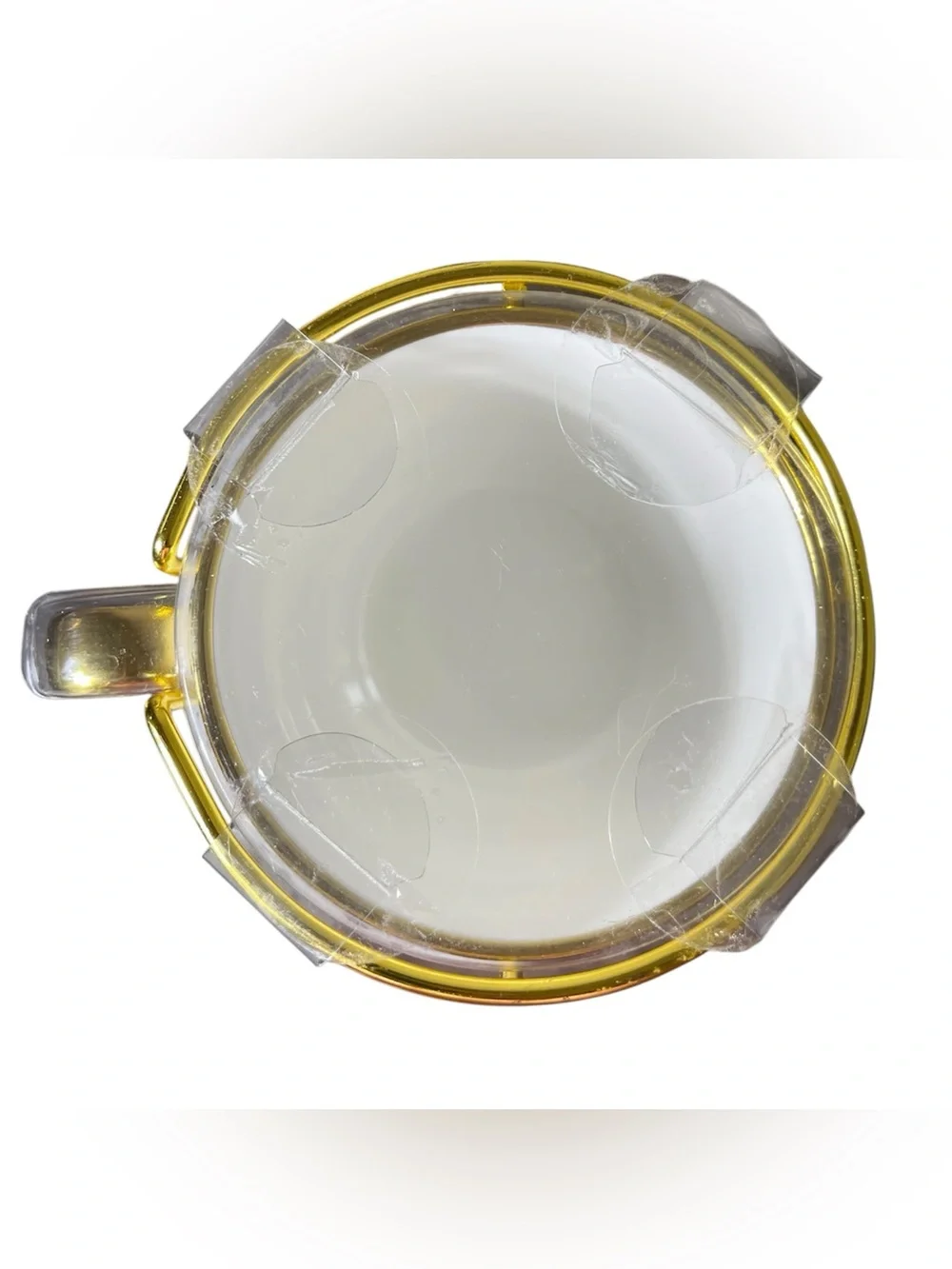 Stackable Ceramic Coffee Mugs 12oz Gold Trim & Speckles Bible Versus, Set of 4